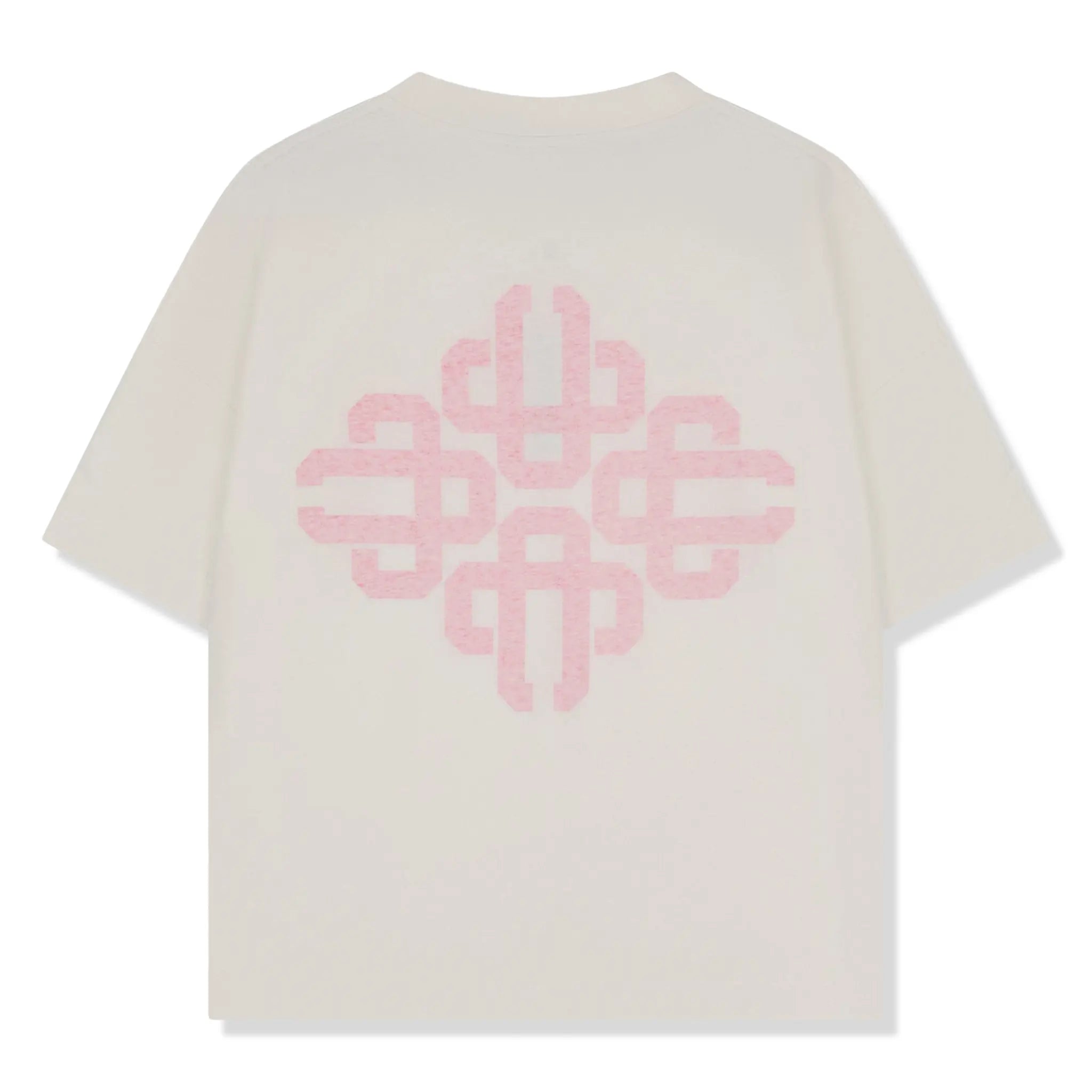 Back View of The Couture Club Emblem Reverse Print Pink T-Shirt